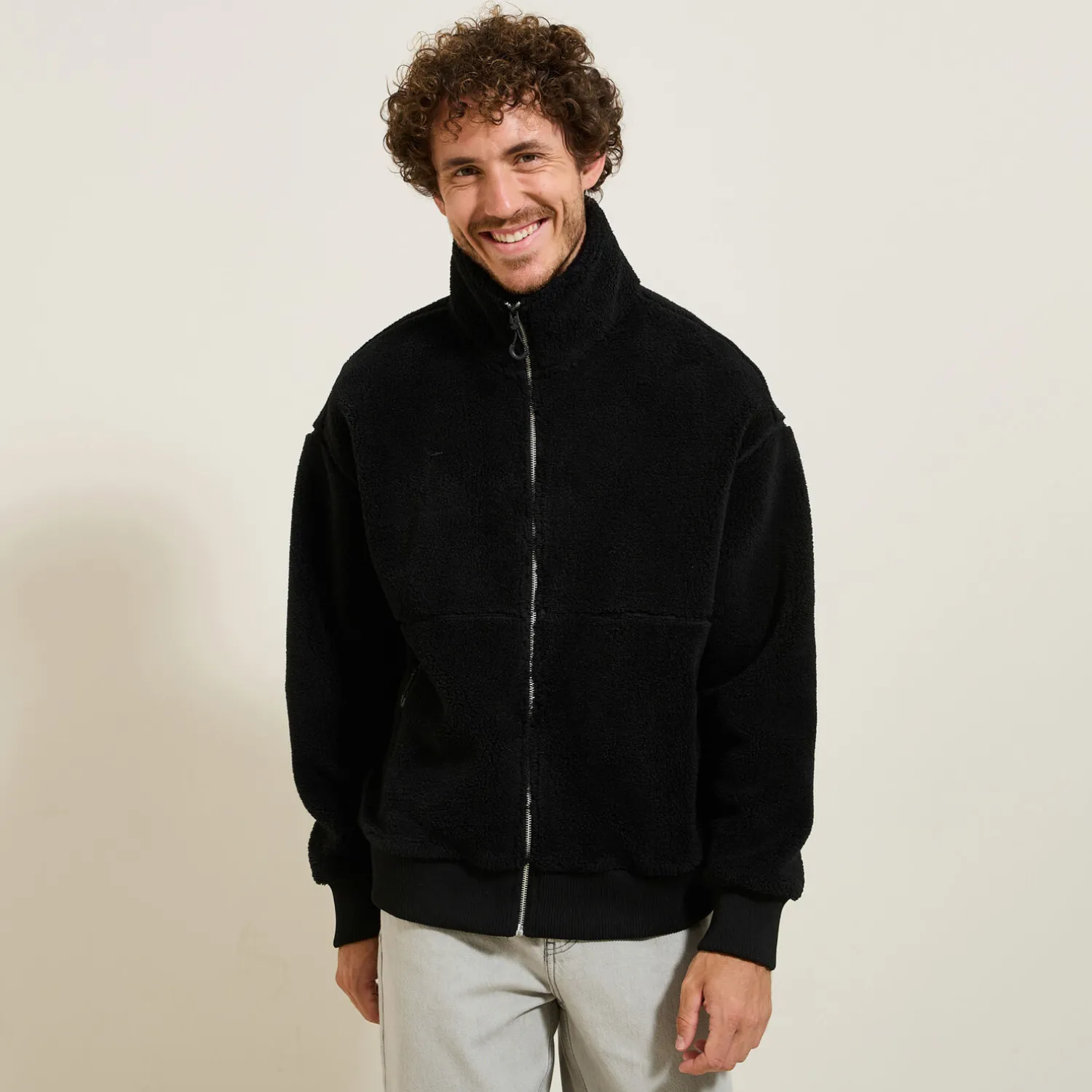Jules Sweat zippé en sherpa- Sweat