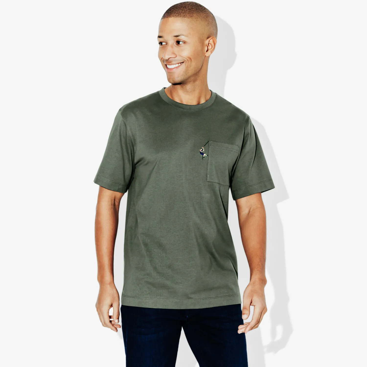 Jules Tee shirt brodé col rond- T-shirt