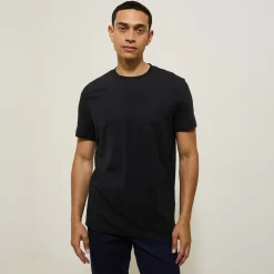 Jules Tee shirt col rond basique en coton- T-shirt