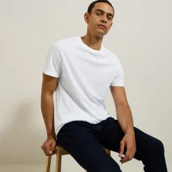 Jules Tee shirt col rond basique en coton- T-shirt