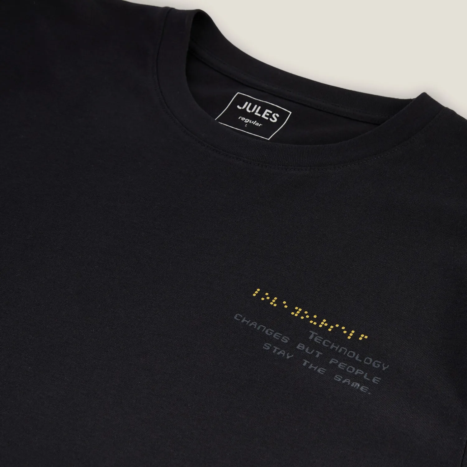 Jules Tee shirt col rond imprimé en coton- T-shirt