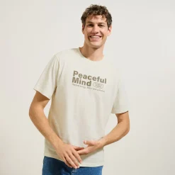 Jules Tee shirt col rond imprimé en coton- T-shirt