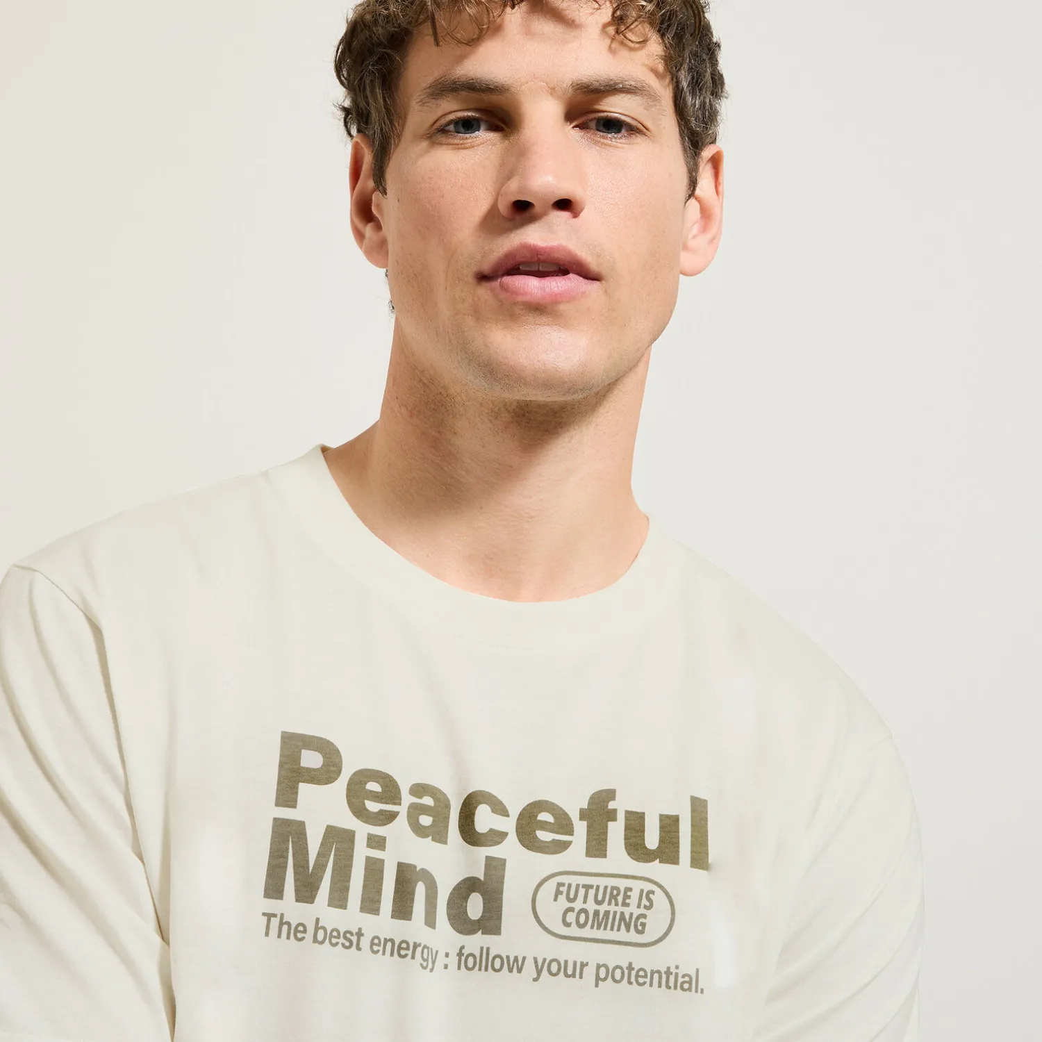 Jules Tee shirt col rond imprimé en coton- T-shirt