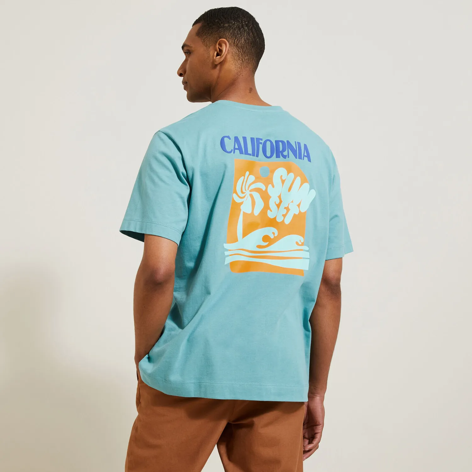 Jules Tee shirt col rond imprimé- T-shirt