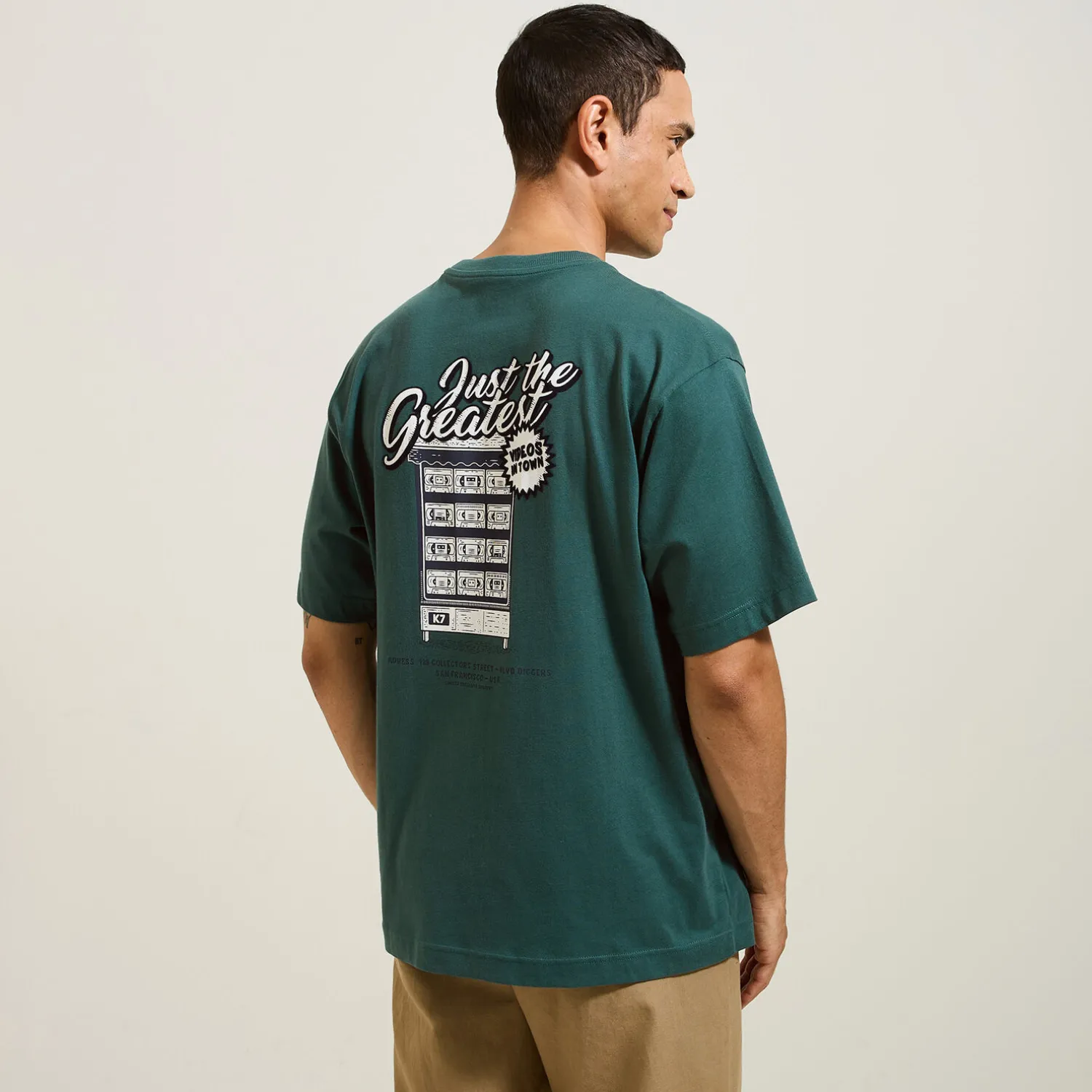 Jules Tee shirt col rond imprimé en coton- T-shirt