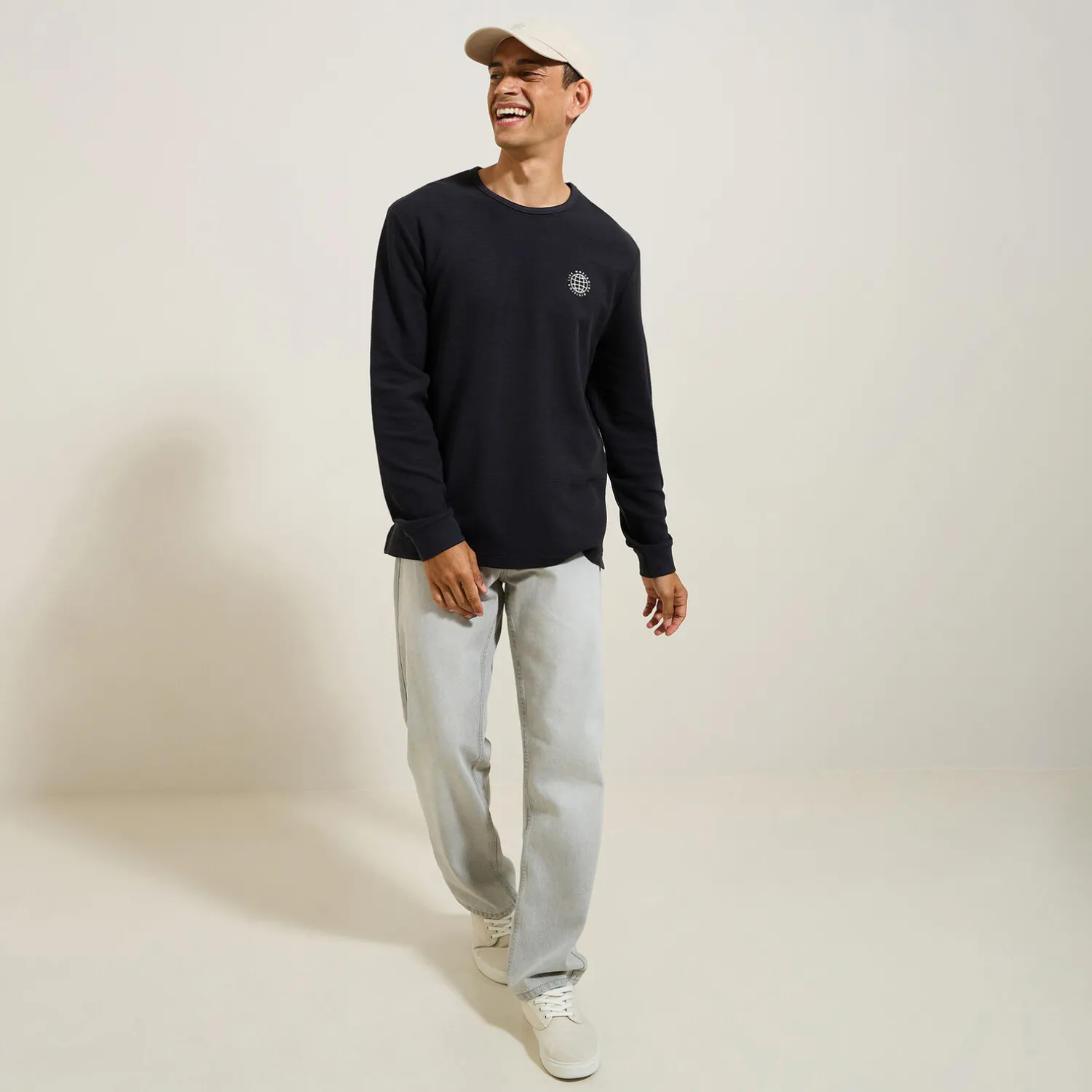 Jules Tee shirt col rond imprimé devant- T-shirt