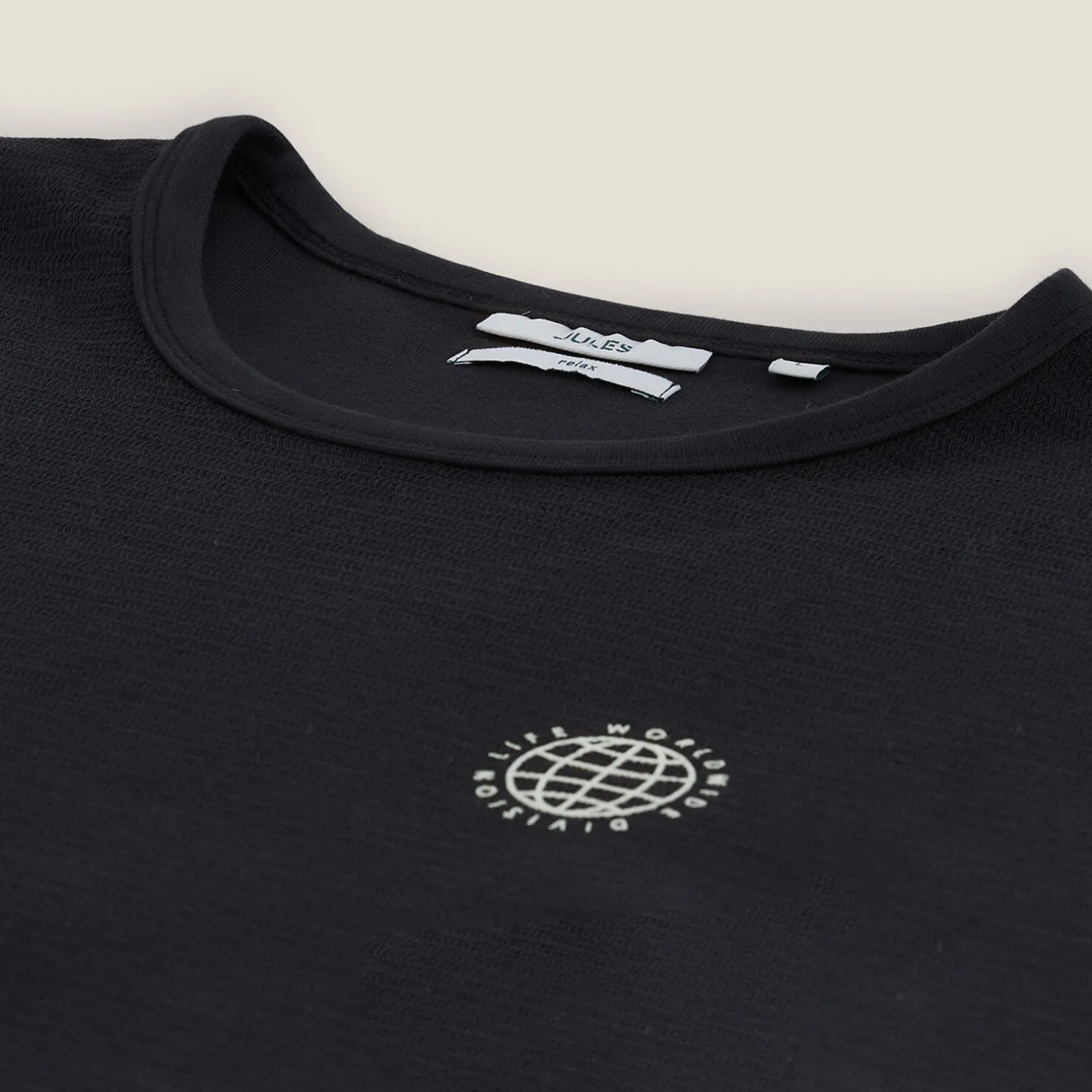 Jules Tee shirt col rond imprimé devant- T-shirt