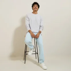 Jules Tee shirt col rond imprimé devant- T-shirt