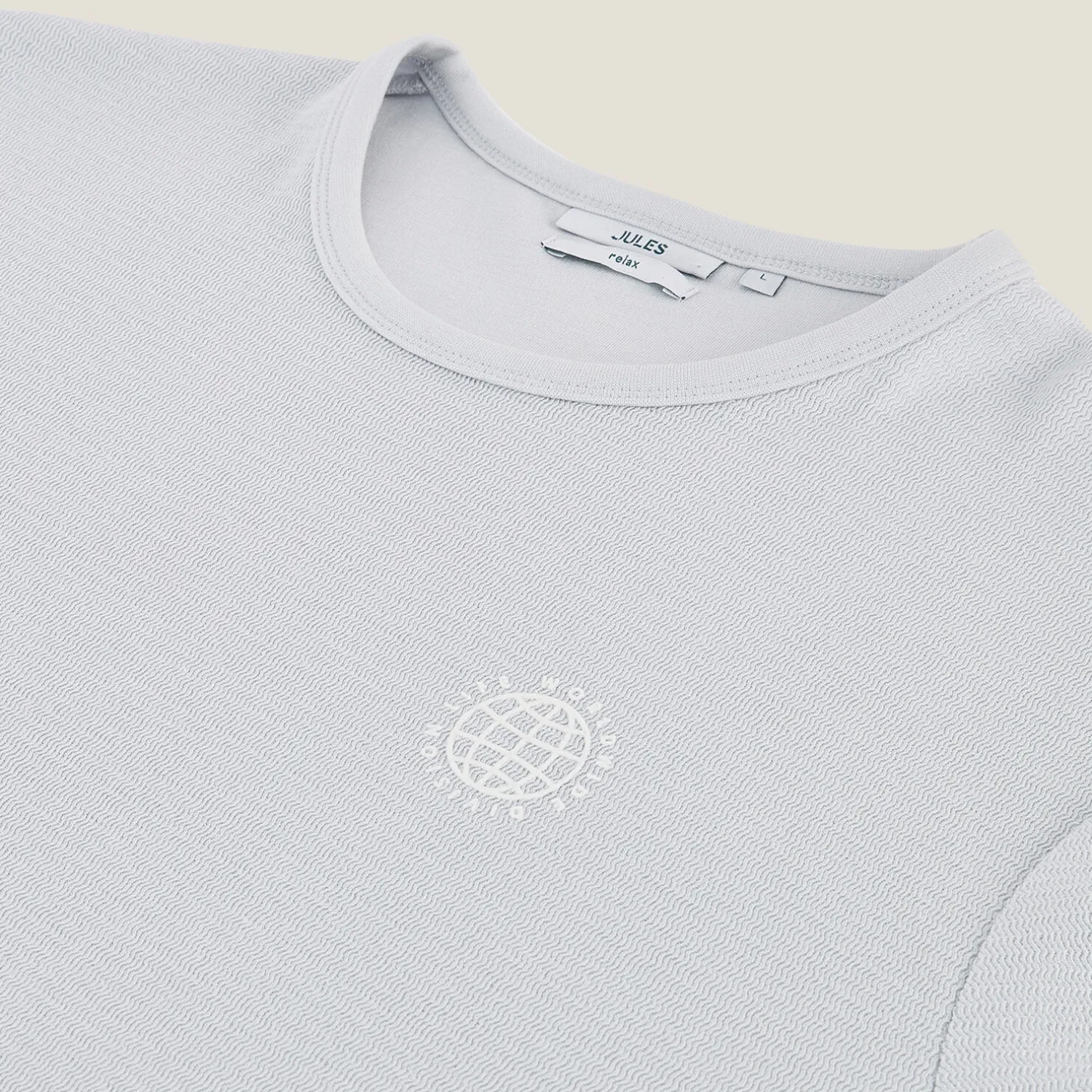 Jules Tee shirt col rond imprimé devant- T-shirt