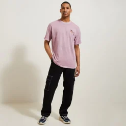 Jules Tee shirt col rond imprimé poitrine en coton- T-shirt