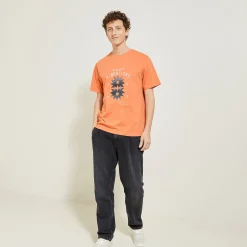 Jules Tee shirt col rond imprimé placé devant- T-shirt