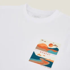 Jules Tee shirt col rond imprimé placé paysage- T-shirt
