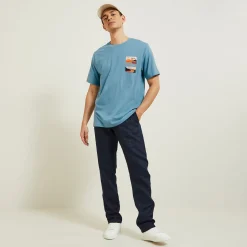 Jules Tee shirt col rond imprimé placé paysage- T-shirt