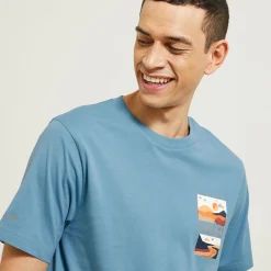 Jules Tee shirt col rond imprimé placé paysage- T-shirt