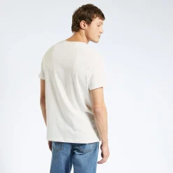 Jules Tee shirt col tunisien matière flammée- T-shirt