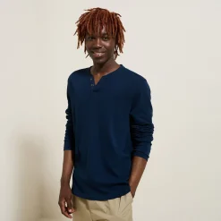 Jules Tee shirt col tunisien manches longues- T-shirt