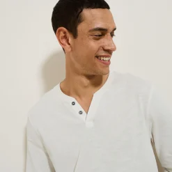 Jules Tee shirt col tunisien manches longues- T-shirt