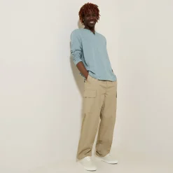 Jules Tee shirt col tunisien manches longues- T-shirt