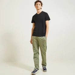 Jules Tee shirt col V en coton- T-shirt