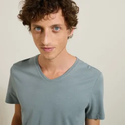 Jules Tee shirt col V en coton- T-shirt