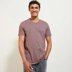 Jules Tee shirt col V en coton- T-shirt