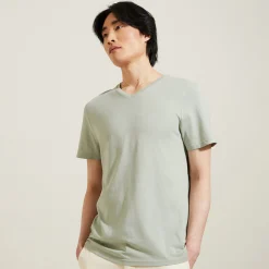 Jules Tee shirt col V en coton- T-shirt