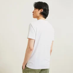 Jules Tee shirt col V en coton elasthanne- T-shirt