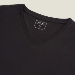 Jules Tee shirt col V en coton elasthanne- T-shirt