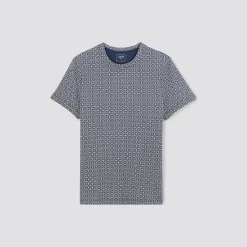 Jules Tee shirt coton/lin imprimé- T-shirt