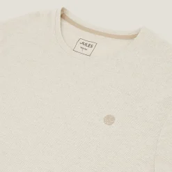 Jules Tee shirt effet microrayé broderie poitrine- Smart Casual|T-shirt