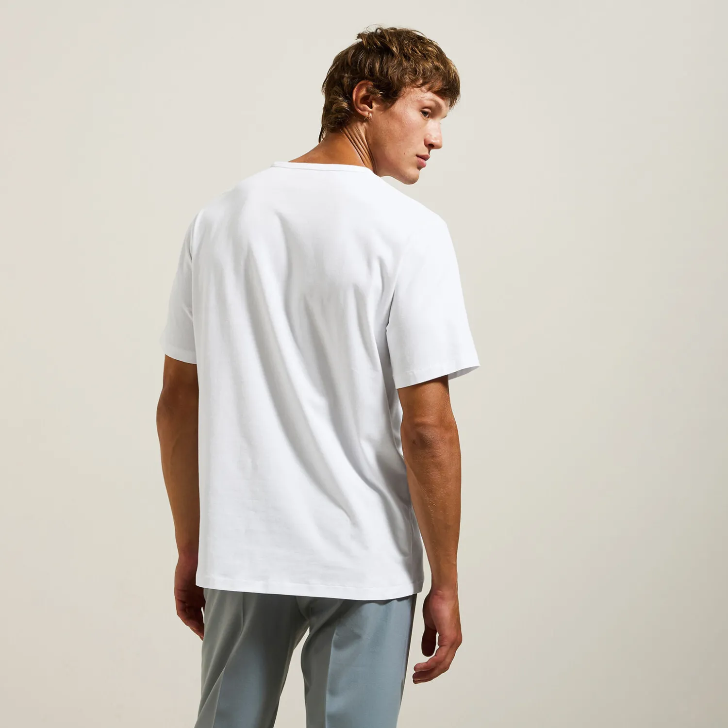 Jules Tee shirt matière douce col rond- T-shirt