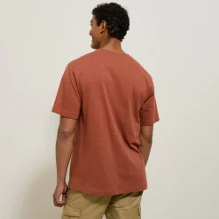 Jules Tee shirt matière flammée broderie poitrine- T-shirt