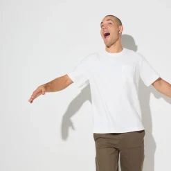 Jules Tee shirt matière éponge col rond- T-shirt