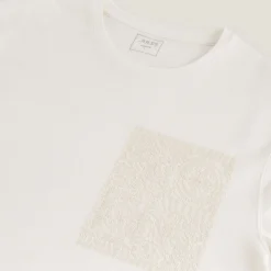 Jules Tee shirt matière reliéfée détail macramé- T-shirt