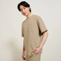 Jules Tee shirt matière texturée col rond- T-shirt