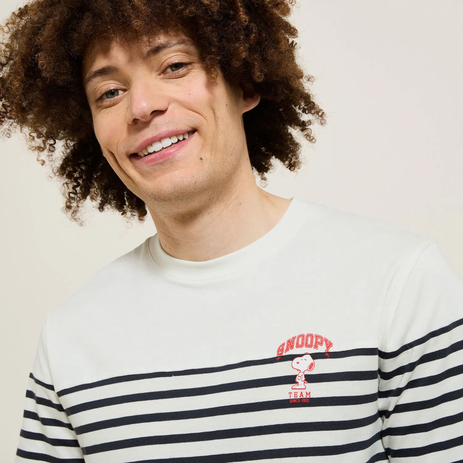 Jules Tee shirt rayé licence Peanuts- T-shirt