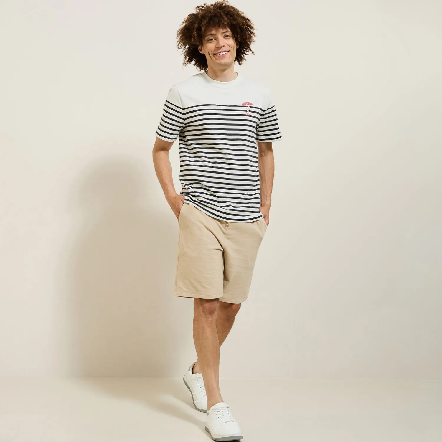 Jules Tee shirt rayé licence Peanuts- T-shirt