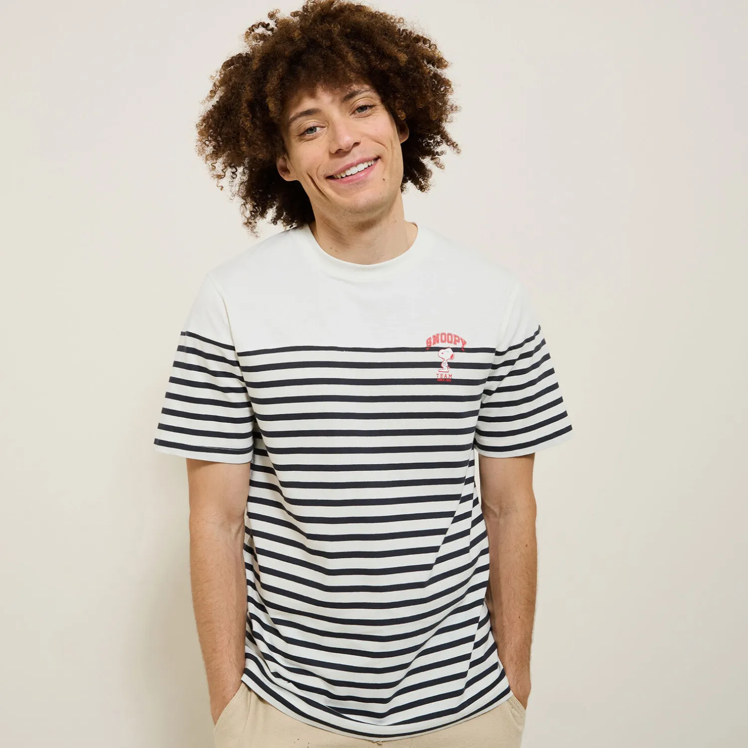 Jules Tee shirt rayé licence Peanuts- T-shirt