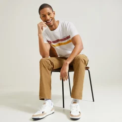 Jules Tee shirt rayé printé- T-shirt