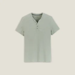 Jules Tee shirt slim col tunisien- T-shirt