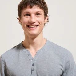 Jules Tee shirt slim col tunisien- T-shirt