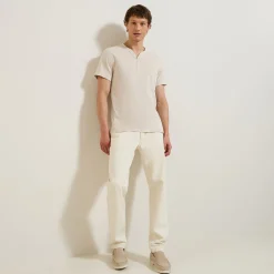 Jules Tee shirt slim col tunisien- T-shirt