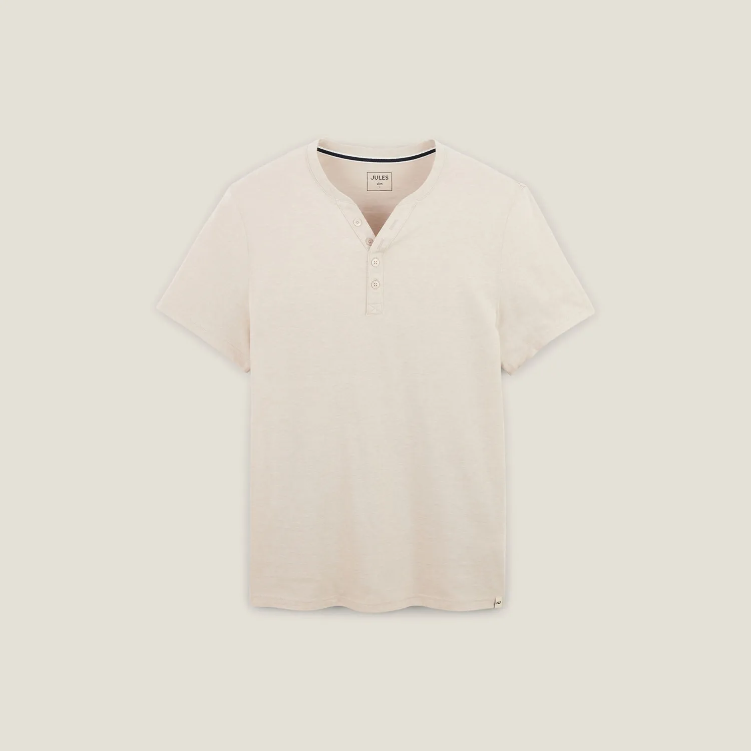 Jules Tee shirt slim col tunisien- T-shirt