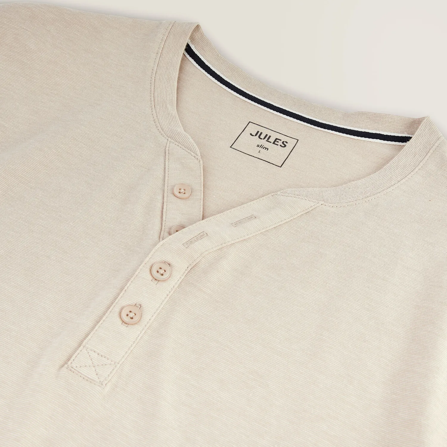 Jules Tee shirt slim col tunisien- T-shirt